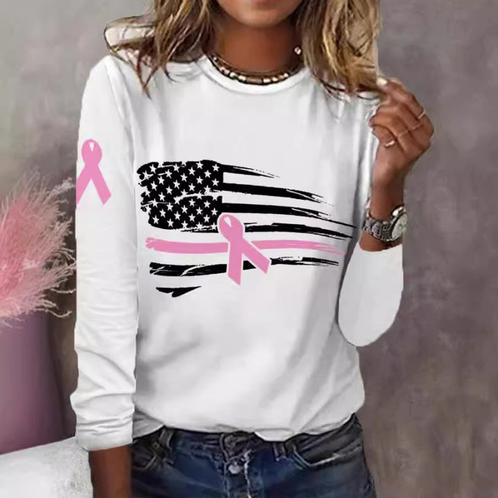 Women's casual T-shirt with creative flag and bow design Lune London