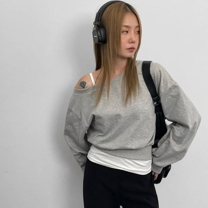 Pull décontracté pour femme avec encolure asymétrique Chic & Stil