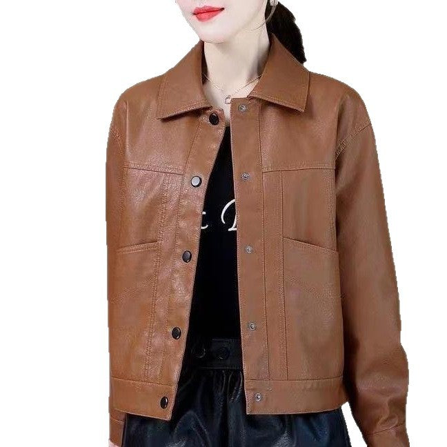 Veste en cuir chic pour femmes dans un style de motard moderne Chic & Stil