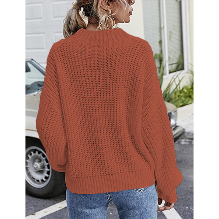 Ladies thick knitted casual sweater with a loose fit and breathable design Lune London