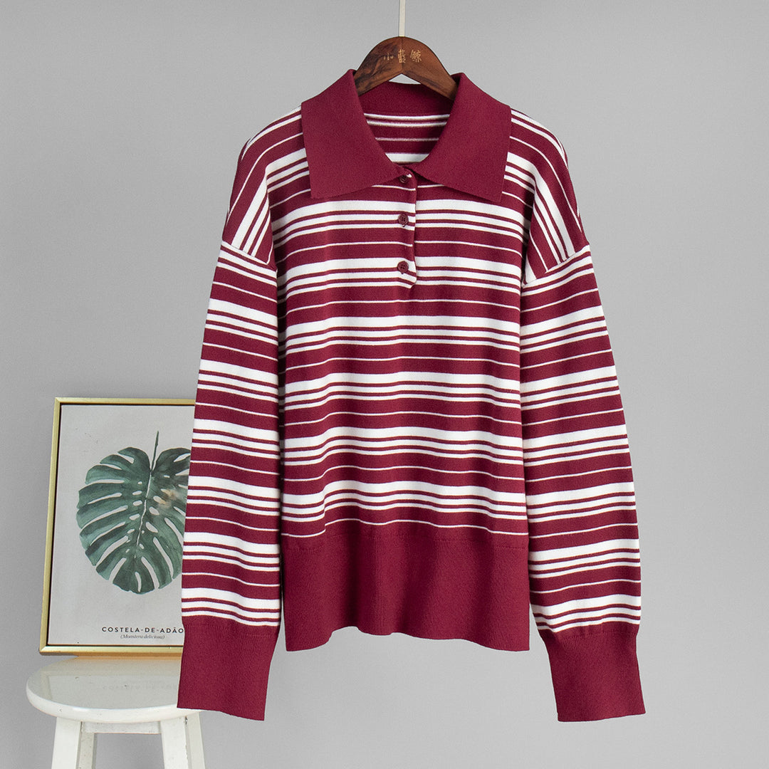 Cardigan rayé pour femme avec une coupe décontractée Chic & Stil