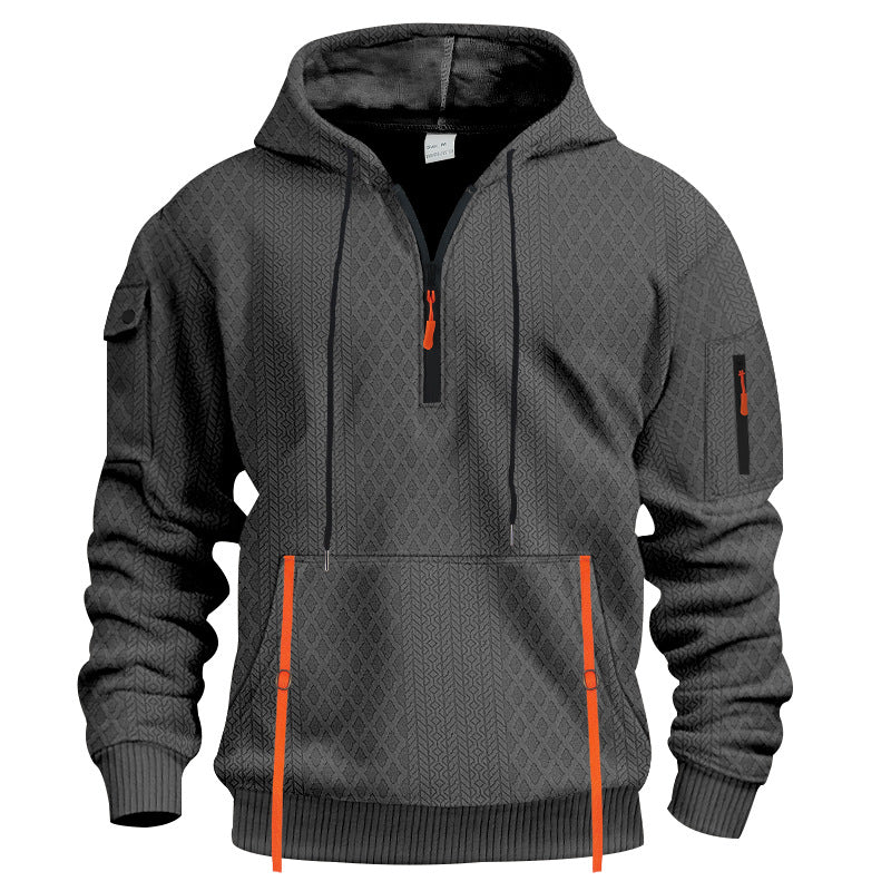 Men's sporty hoodie with innovative structural design Lune London
