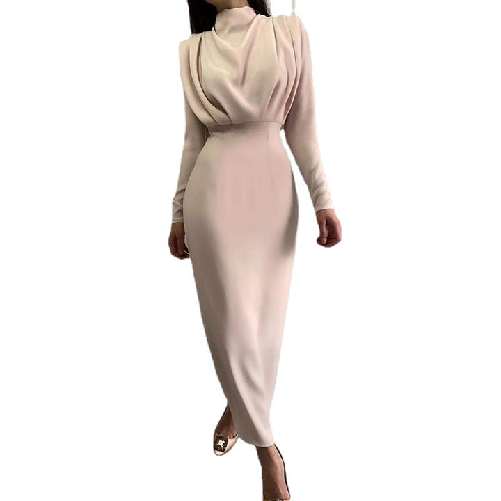 Elegant wrap dress for women with ruffles and long cut Lune London