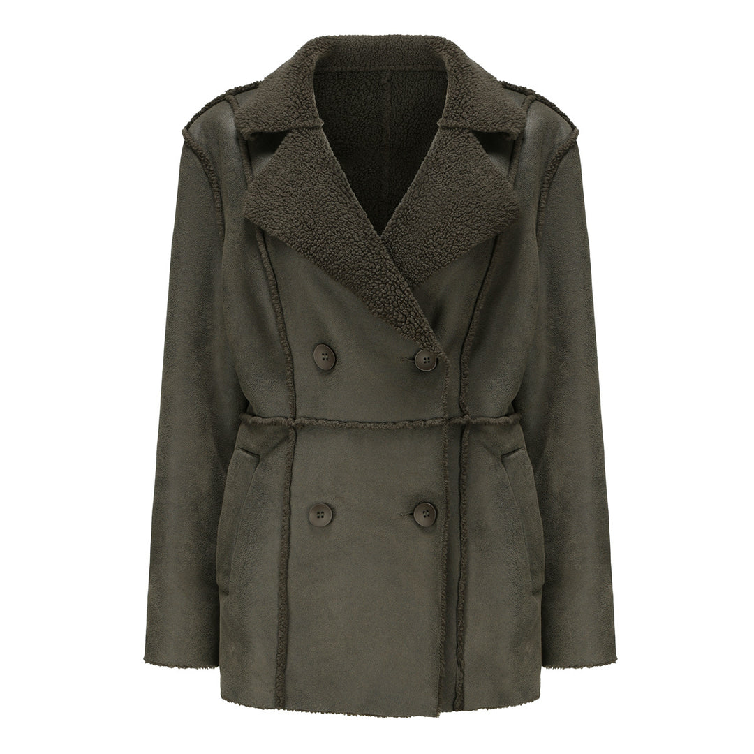 Fashionable women’s transition jacket with cozy lining and wide lapel Lune London