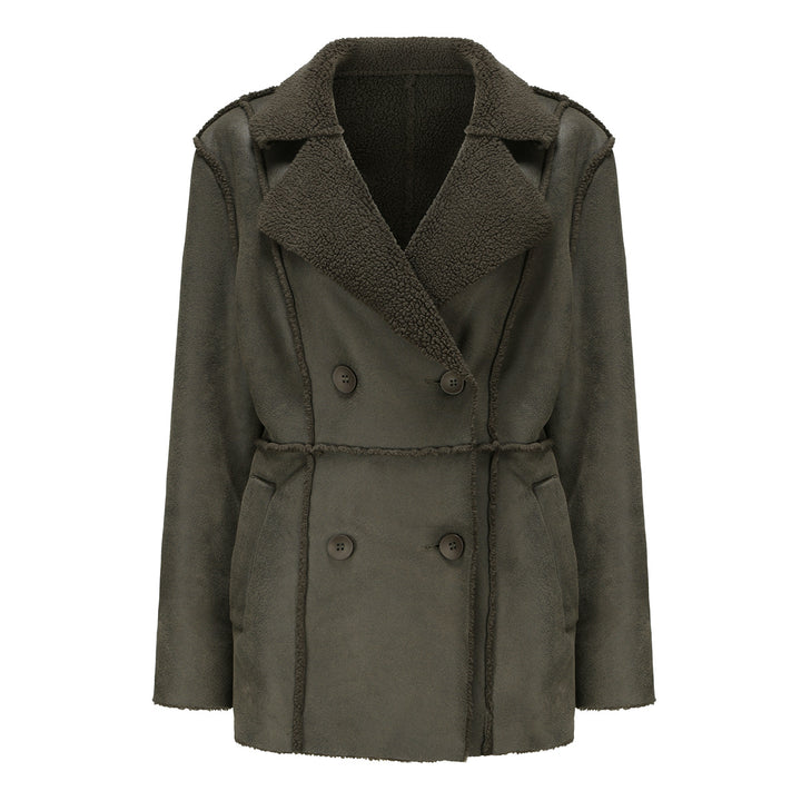 Fashionable women’s transition jacket with cozy lining and wide lapel Lune London