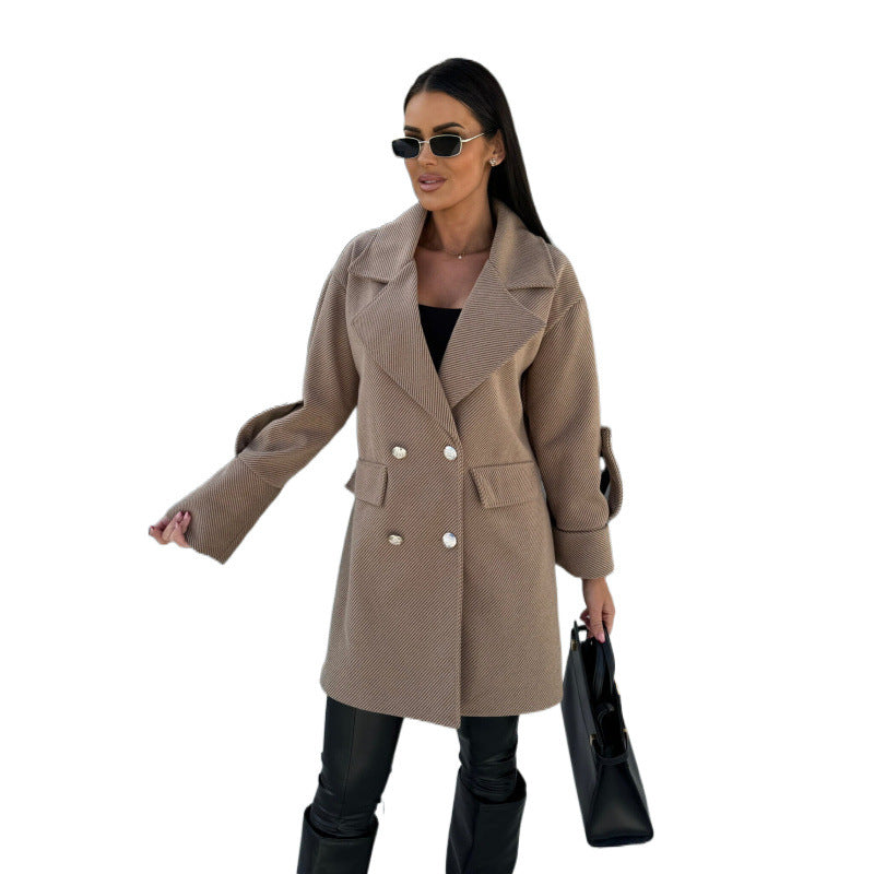 Lune London oversized double-breasted coat jacket for women
