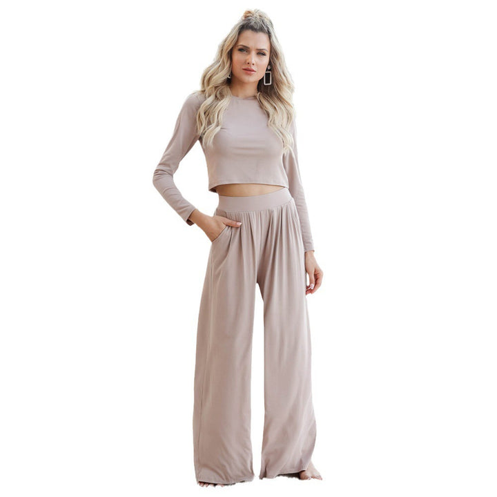 Women's jumpsuit with a wide leg cut and long sleeves Lune London