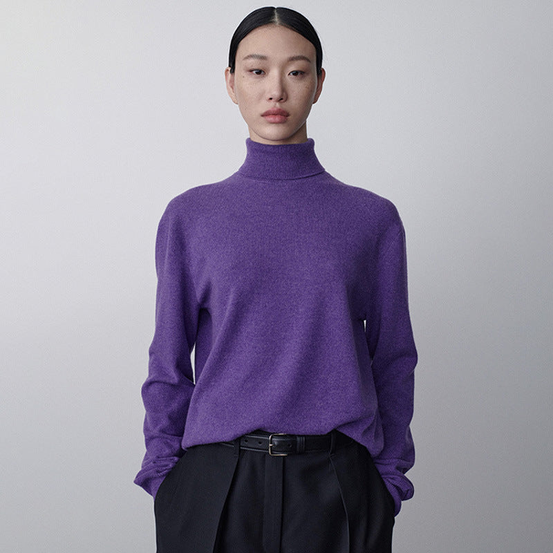 Pull à col roulé pour femmes en laine de haute qualité Chic & Stil