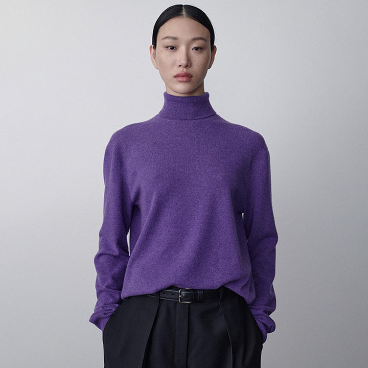 Pull à col roulé pour femmes en laine de haute qualité Chic & Stil
