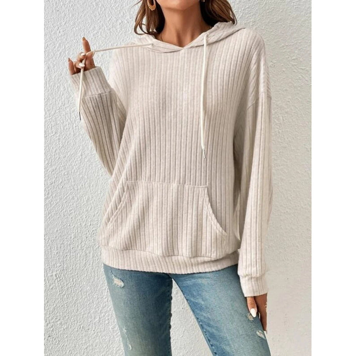 Casual hoodie for women with ribbed design Lune London