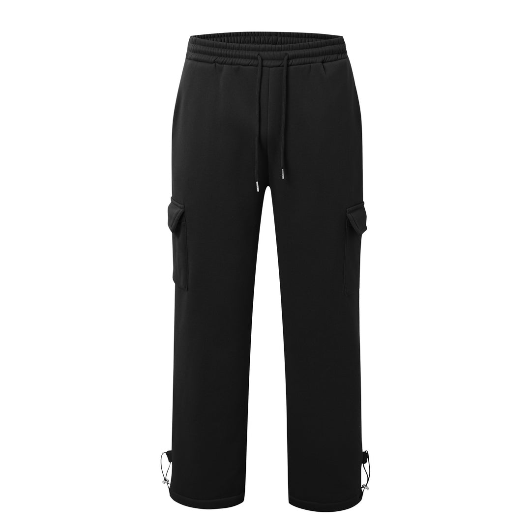 Lune London Men's Cargo Training Pants with Elastic Waistband and Side Pockets