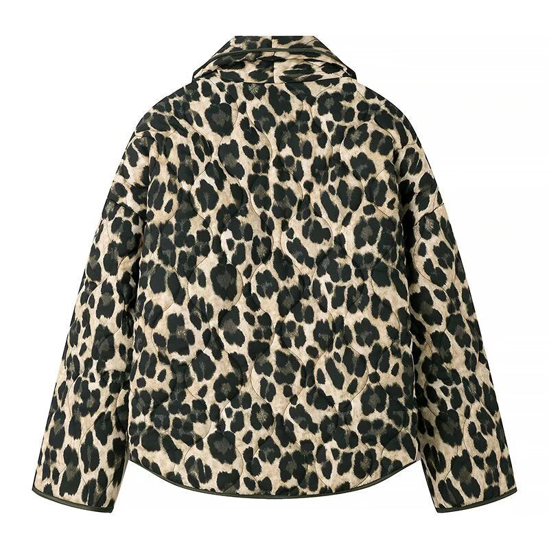 Veste matelassée en léopard stylée pour femmes Chic & Stil