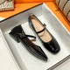 Lune London | Elegant White Mary Jane Ballet Flats