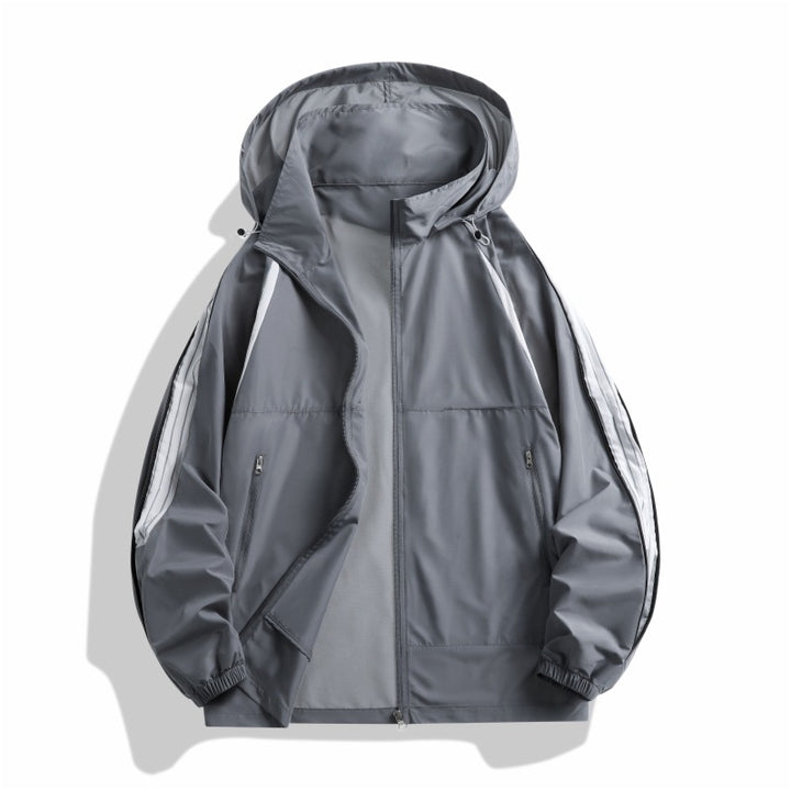 Sporty transitional jacket for men with functional zip pockets Lune London