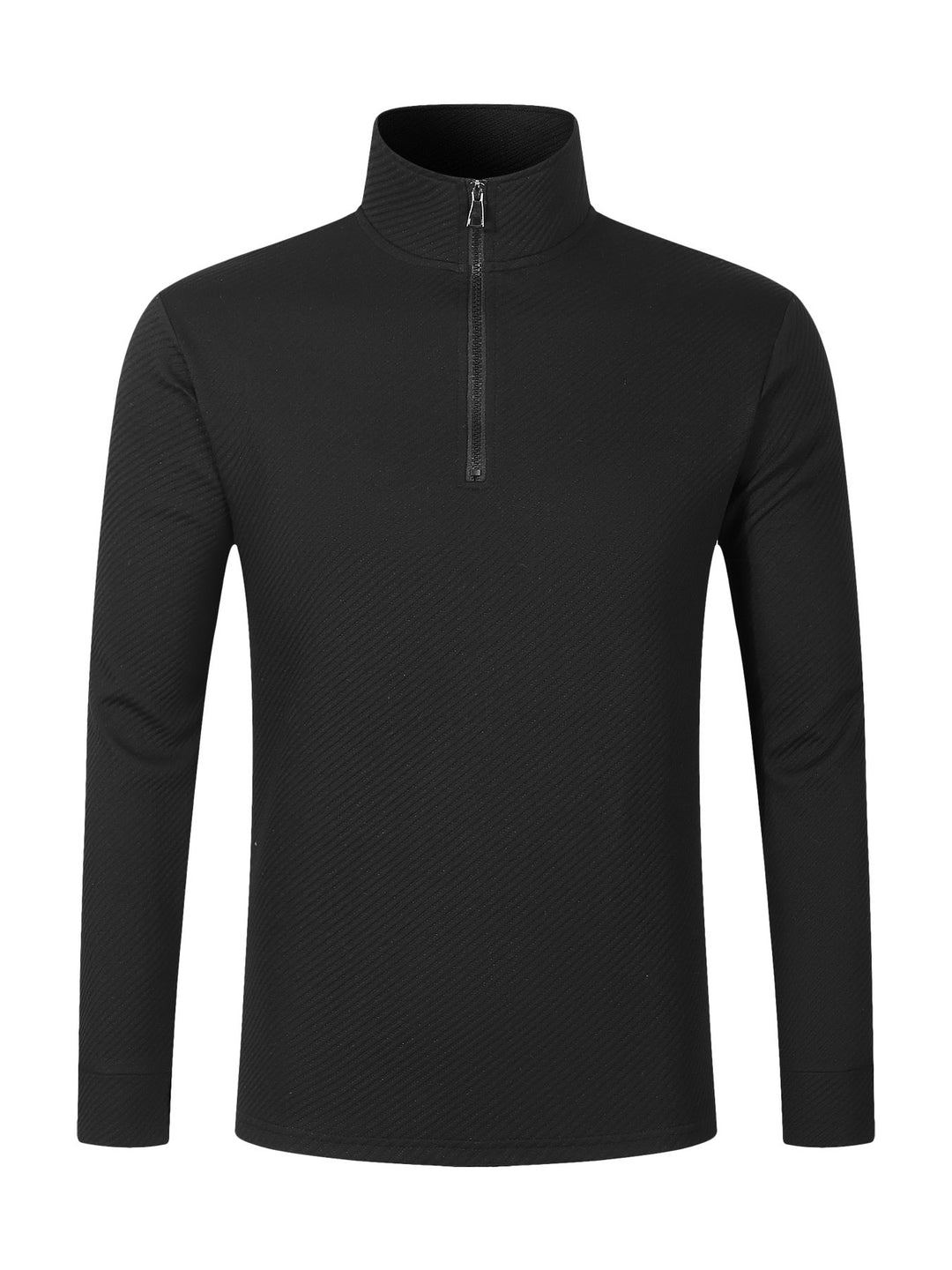 Functional long sleeve pullover for men with half-zip and innovative structural design Lune London