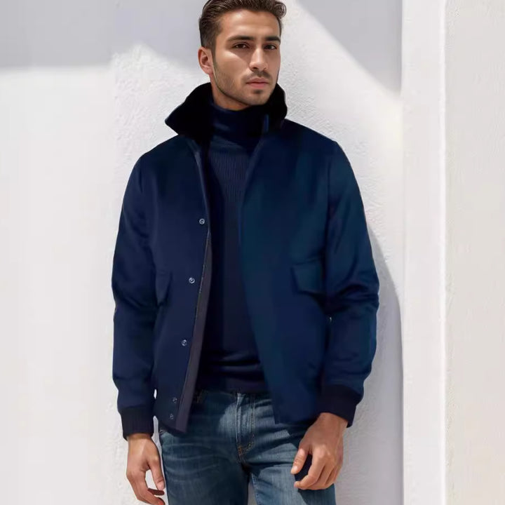 Modern casual jacket for men with high collar Lune London