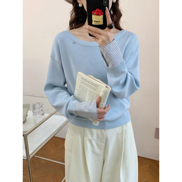 Pull décontracté pour femmes avec manches intérieures amovibles Chic & Stil