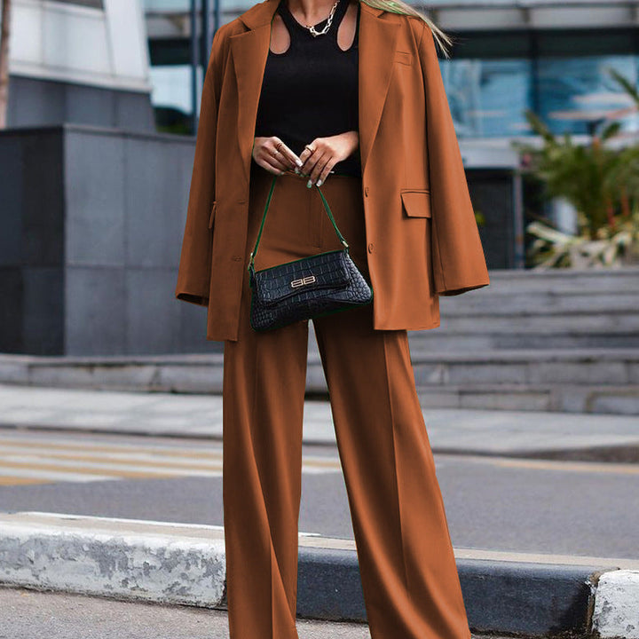 Women Oversized Blazer and Wide Pants Combination Lune London