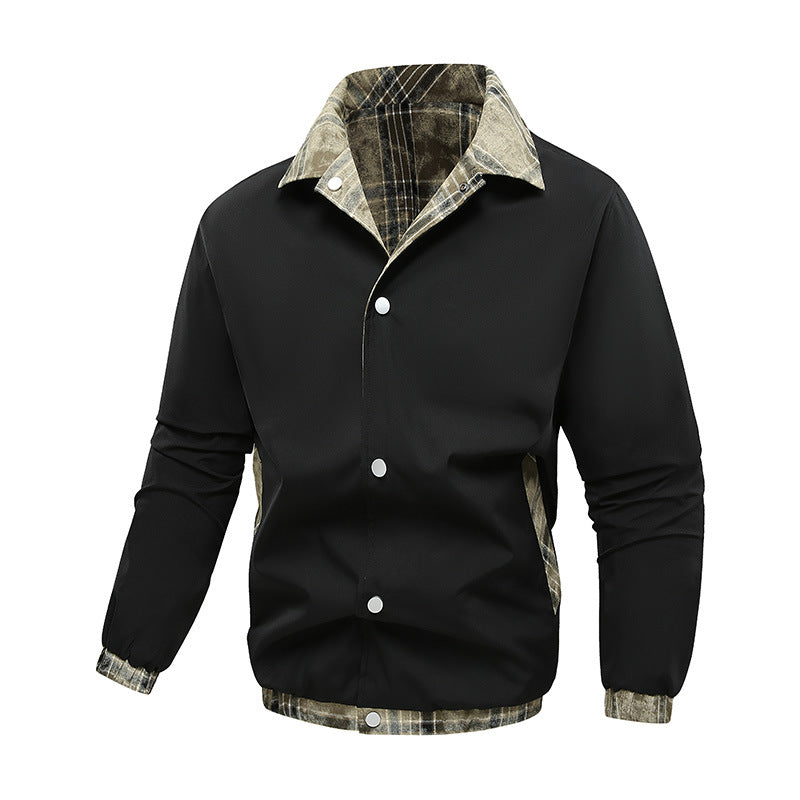 Casual transition jacket for men with checkered lining Lune London