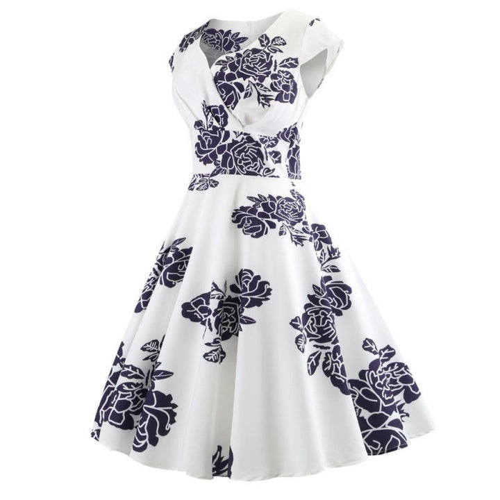 Robe portefeuille femme avec imprimé floral et jupe évasée Chic & Stil
