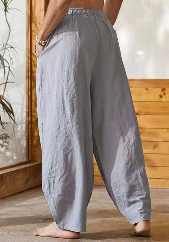 Casual linen pants for men with elastic waist Lune London