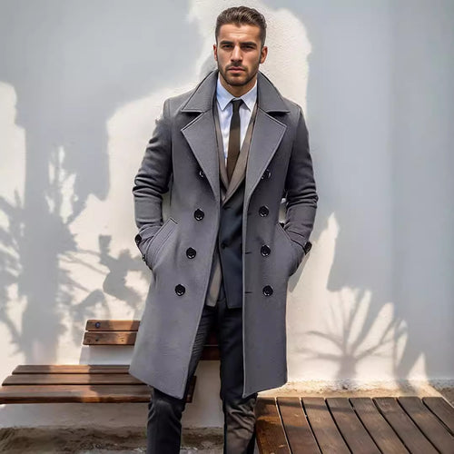 Double-breasted jacket for men in high-quality material Lune London