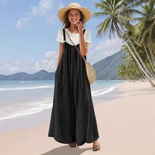 Long cotton dresses for women with straps and pockets Lune London