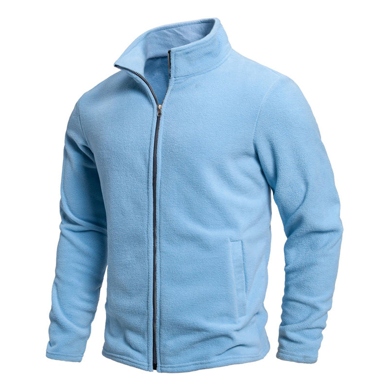 Men's fleece jacket with high collar and zipper Lune London