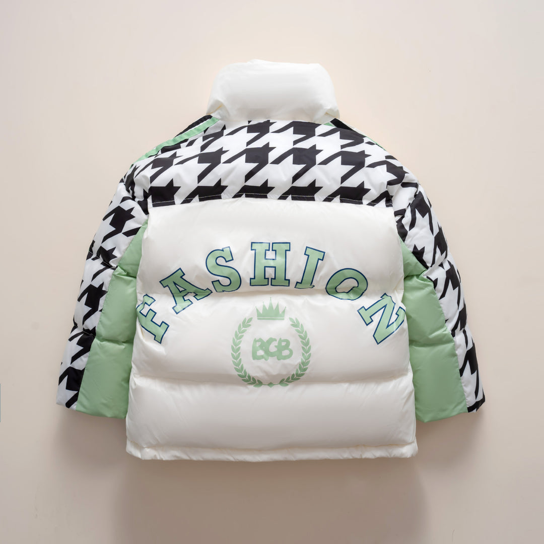 Oversized quilted jacket for women with a trendy patchwork design Lune London