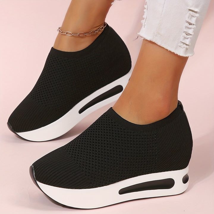 Chic and Stylish Breathable Wedge Sneakers for Women