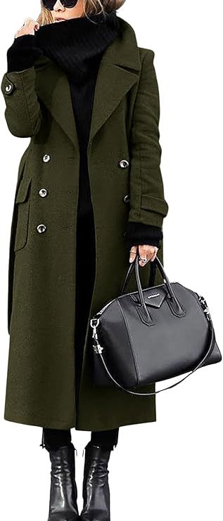 Women’s Elegant Wool Coat with Double-Button Closure | Lune London