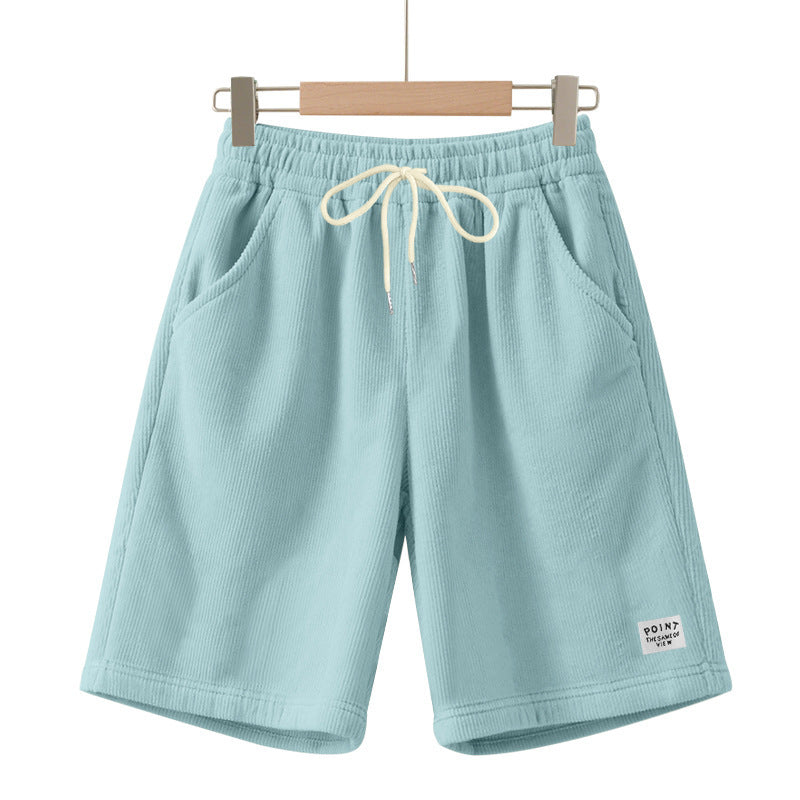 Casual shorts for men in lightweight ribbed fabric with adjustable waist Lune London