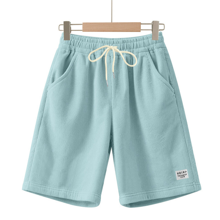 Casual shorts for men in lightweight ribbed fabric with adjustable waist Lune London