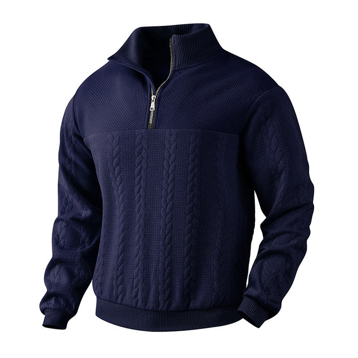 Knitted sweater for men with high collar Lune London