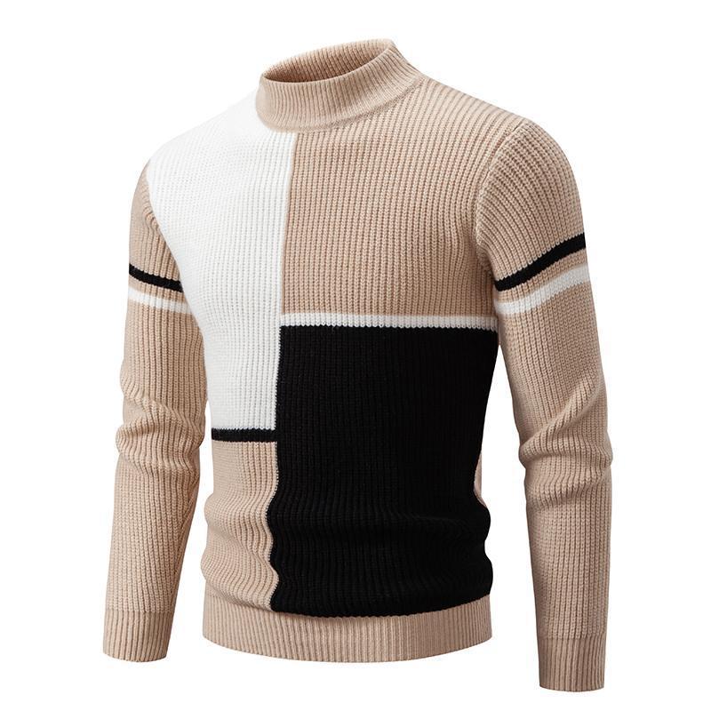Trendy turtleneck sweater for men with graphic cable pattern Lune London 1758205596