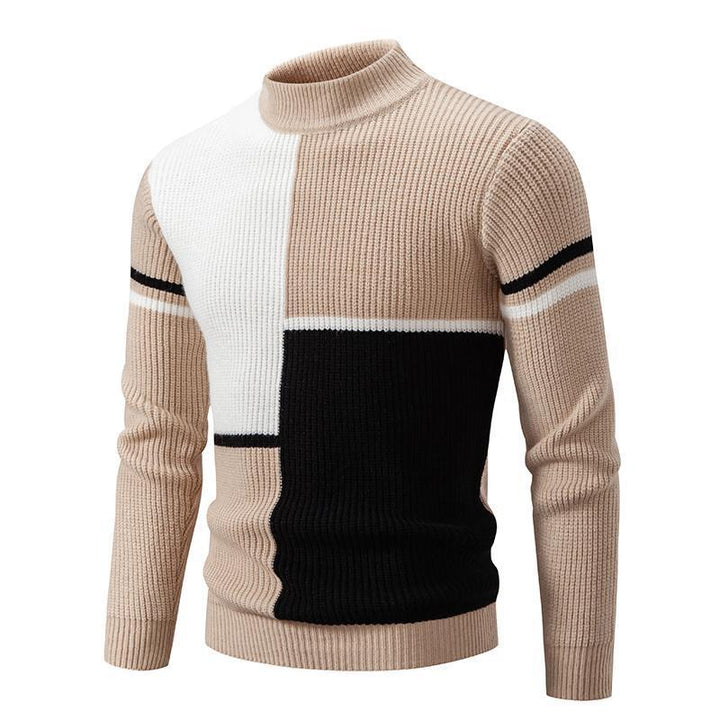 Trendy turtleneck sweater for men with graphic cable pattern Lune London 1758205596