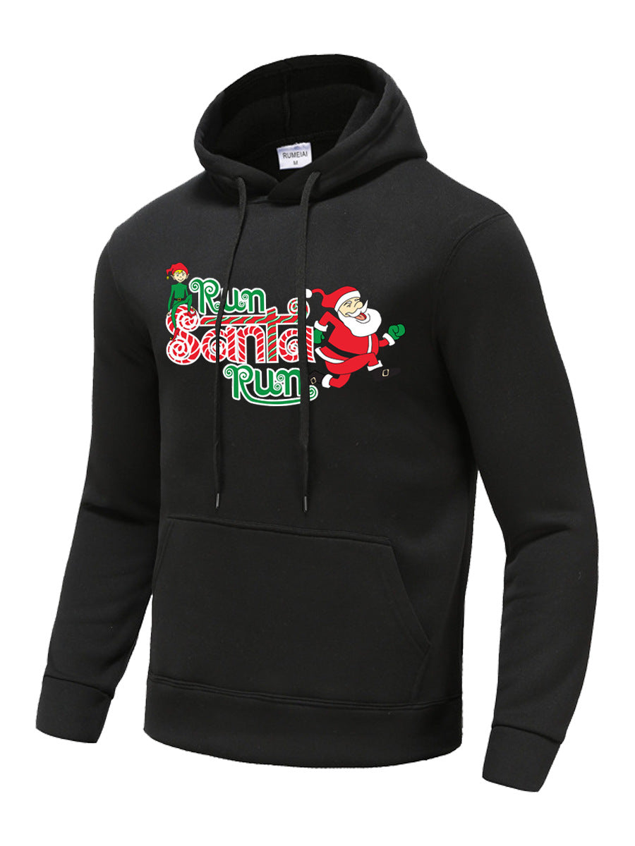 Lady Hoodie with festive Santa Lune London pattern