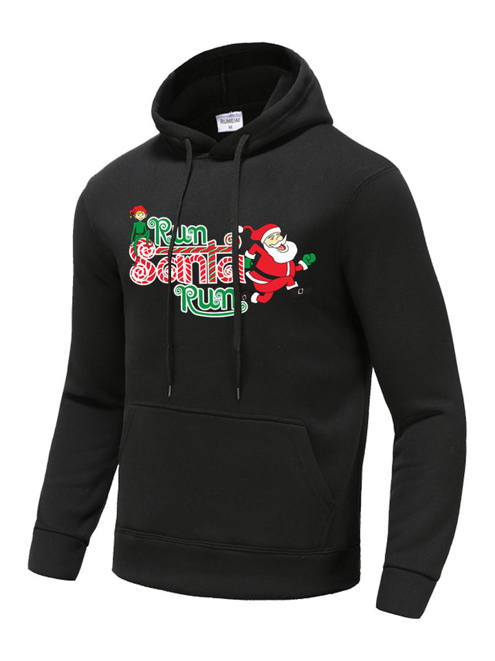 Lady Hoodie with festive Santa Lune London pattern