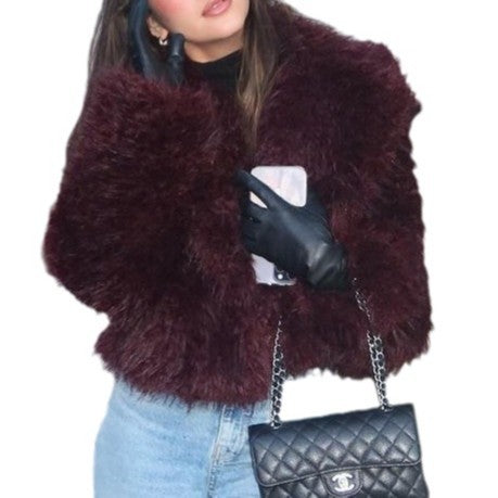Women Trendy Short Coats in Faux Fur Lune London