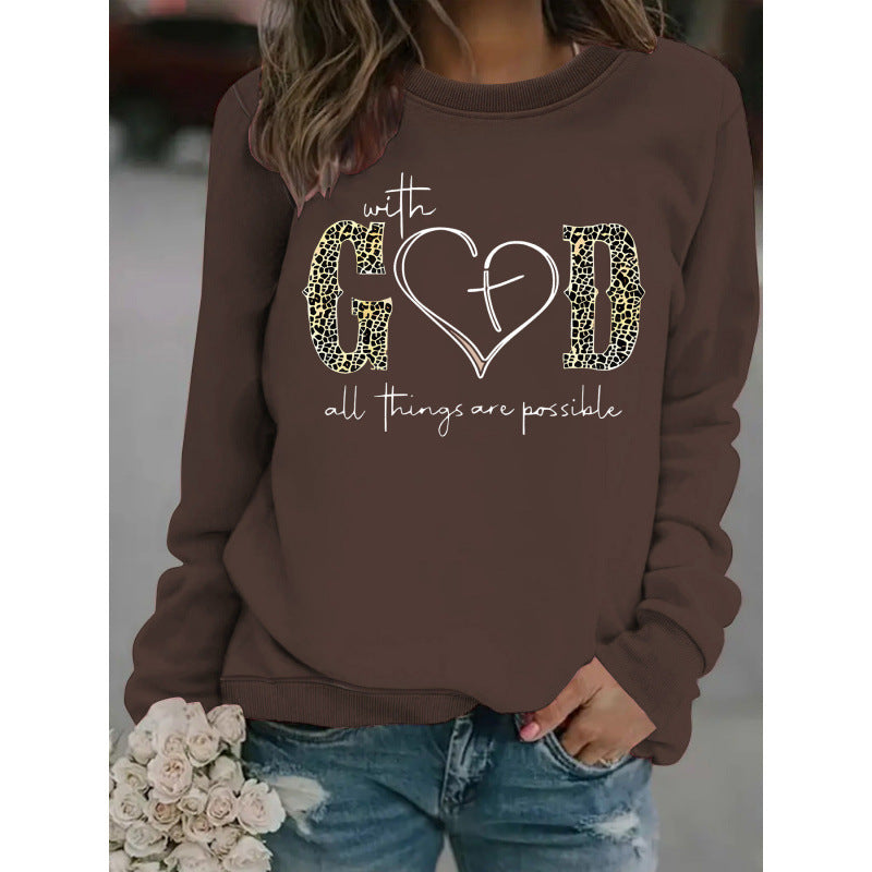 Sweat-shirt pour femmes avec design de mode créatif et message motivant Chic & Stil