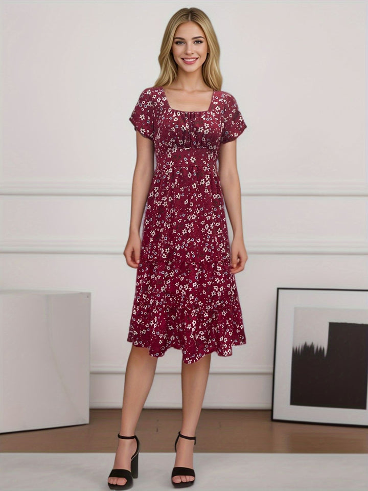 Lune London Layered Floral Midi Dress for Women