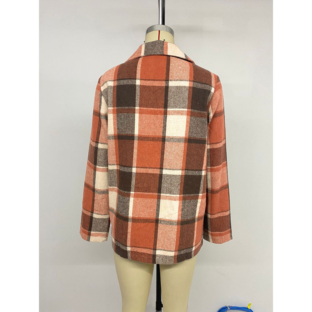 Ladies Checked Blazer in Soft Wool Blend Lune London