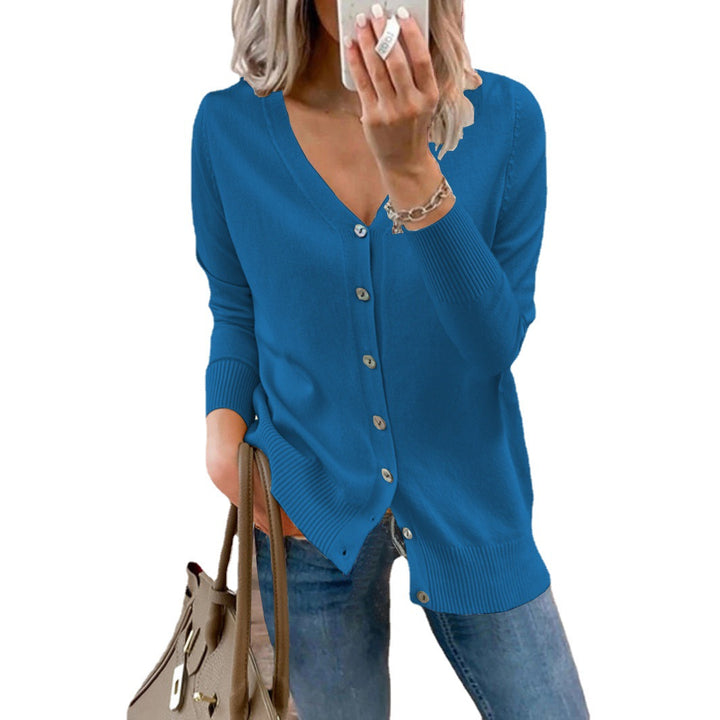 Ladies V-neck vest with button detail Lune London