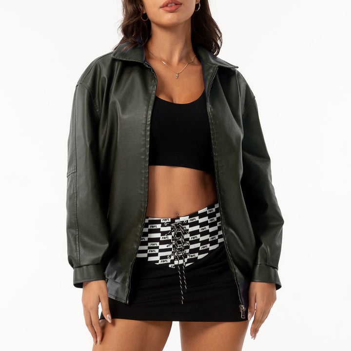 Casual satin jacket for women with a modern cut and practical pockets Lune London