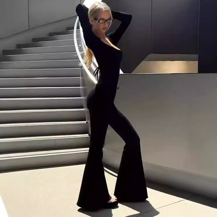 Ladies Long Sleeve Jumpsuit Lune London