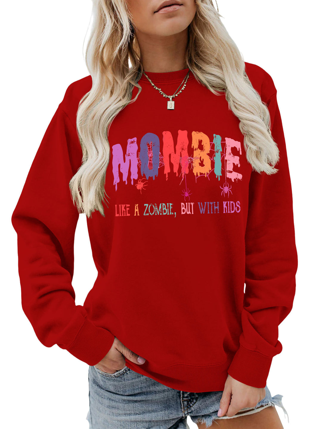 Sweat-shirt pour dames avec motif zombie créatif Chic & Stil