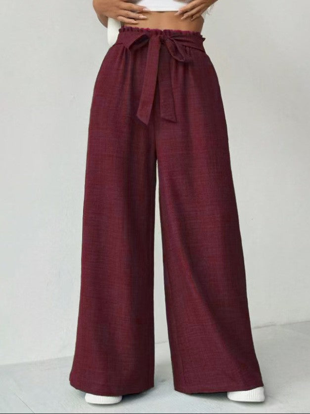 Ladies Wide Pants with Adjustable Waist Lune London