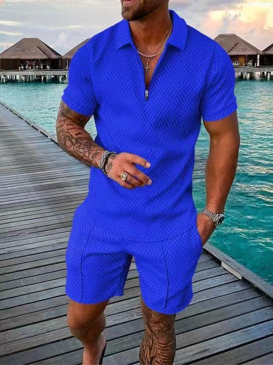 Elegant leisure suit for men with textured design Lune London