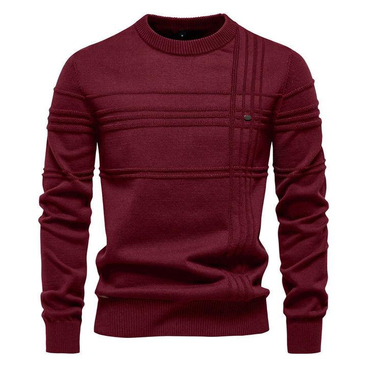Men's Knitted Sweater with Modern Structural Design and Comfort Fit Lune London