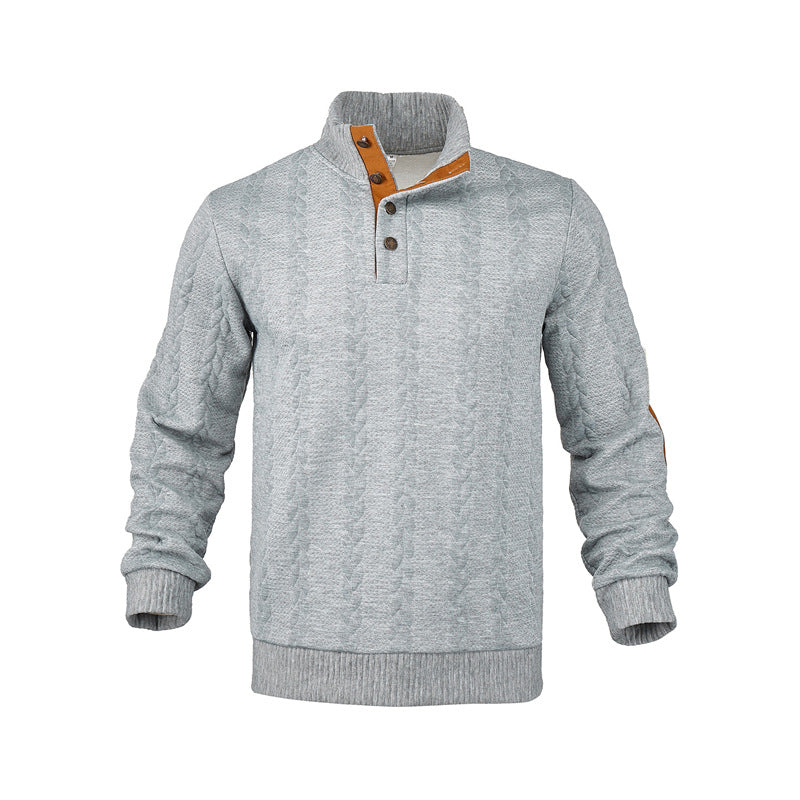 Structured men's sweater with trendy high collar Lune London